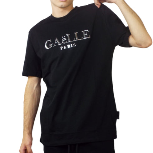 T-shirt Uomo con lettering in rilievo Nero GAELLE PARIS- Francavilla Moda